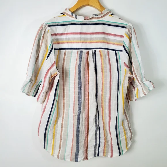 Maeve Anthropologie Colorful Striped Top Blouse - Picture 2 of 10